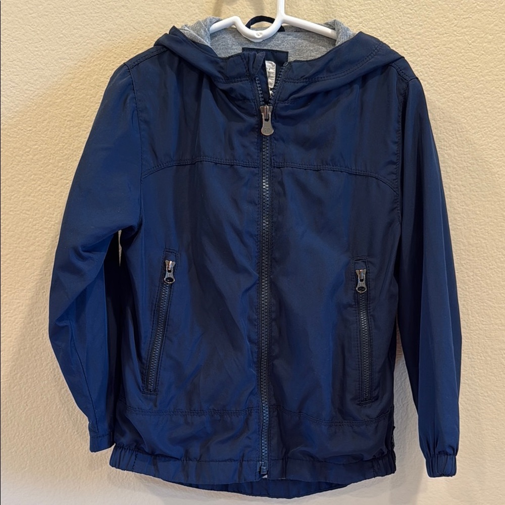 GAP Navy Hooded Kids Rain Jacket